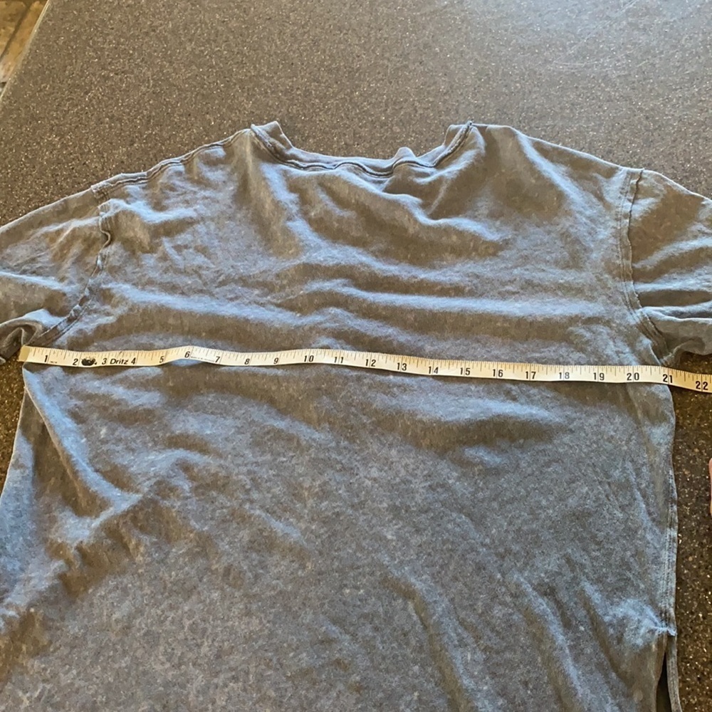 We The Free Women's Blue Azalea T-Shirt Short Sleeve Tee Lace Up Neck Size Small - Picture 9 of 13